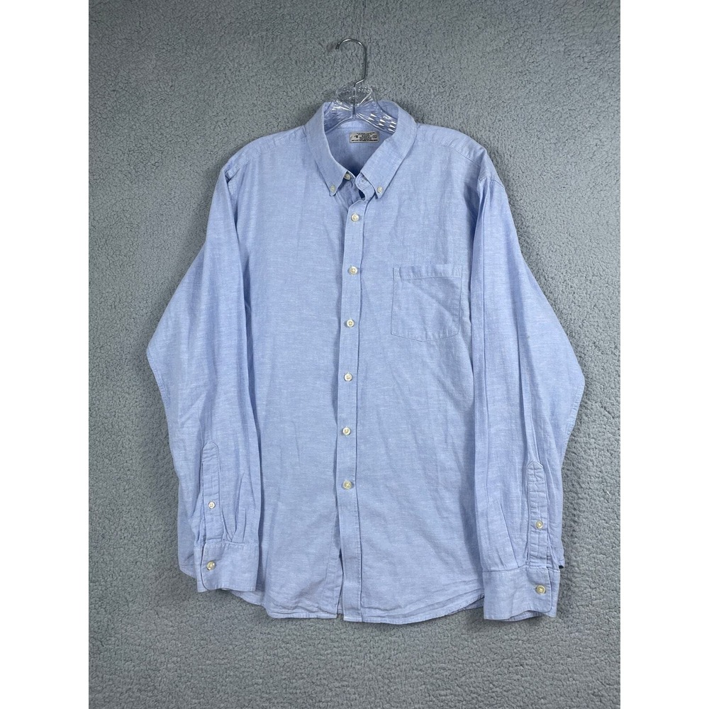 Reed Edward Men's Light Blue Button Up Shirt Size XL
